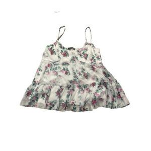 NWOT Abercrombie and Fitch Flowy Ruffle‎ Floral Blouse - Size Large